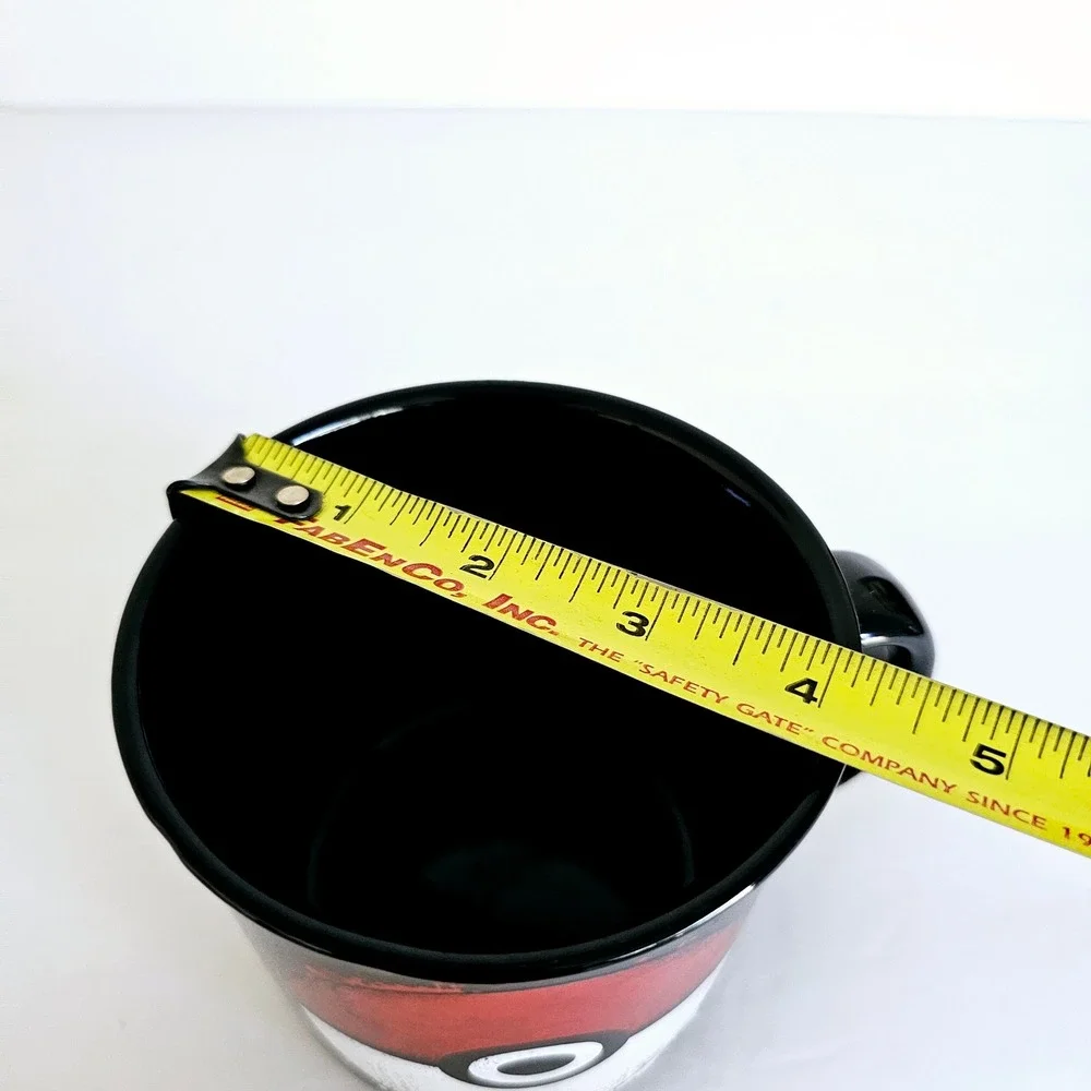Pokemon Ceramic Coffee or Tea Mug Black Red White Collector Classic Ball M374.2